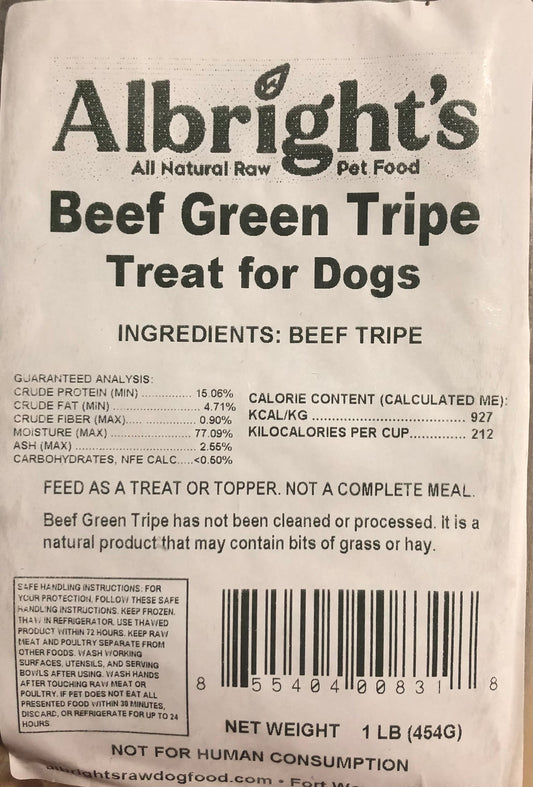 Albright Beef Green Tripe 1#