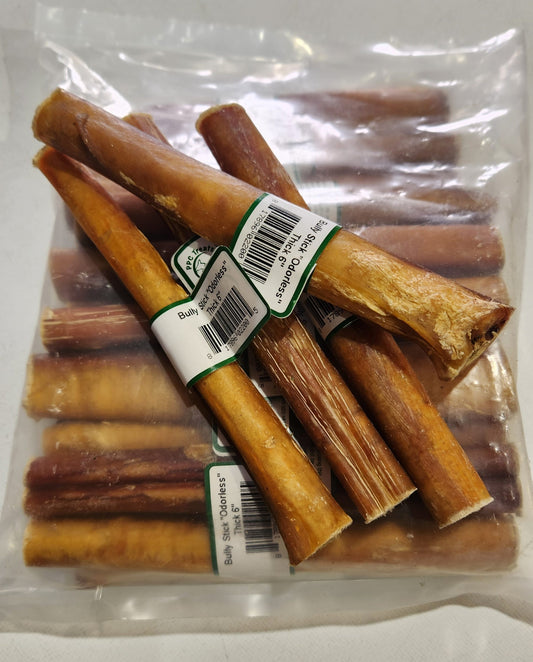 PPC Odorless Thick 6" Bully Stick