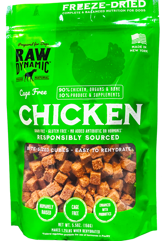 Raw Dynamic Freeze Dried Chicken Dog 5.5 z