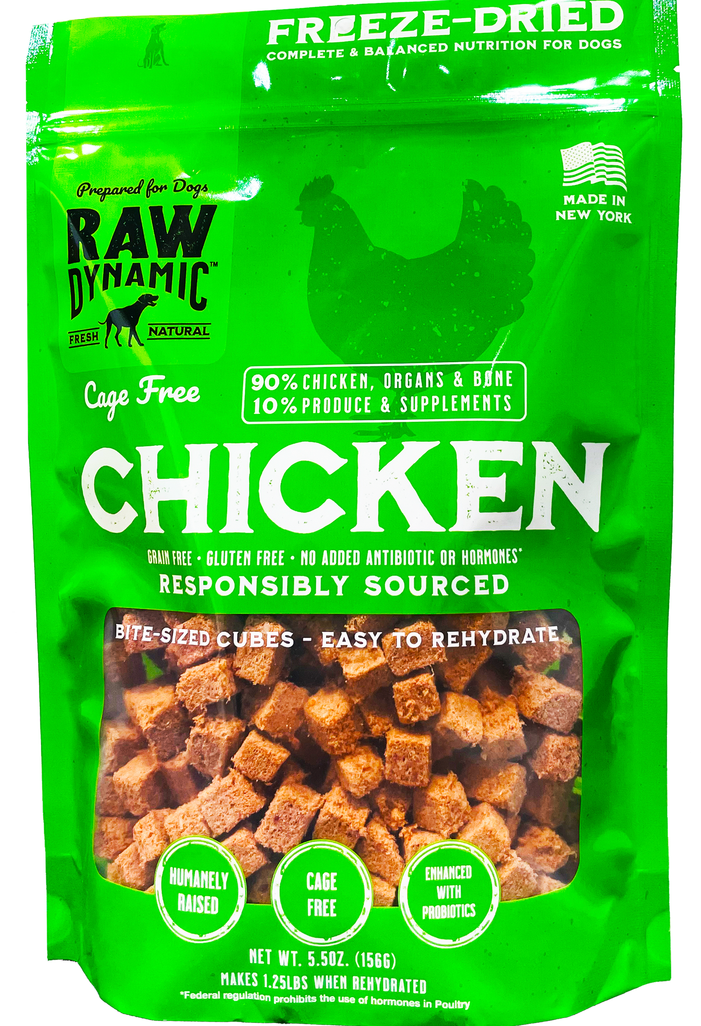 Raw Dynamic Freeze Dried Chicken Dog 14 z