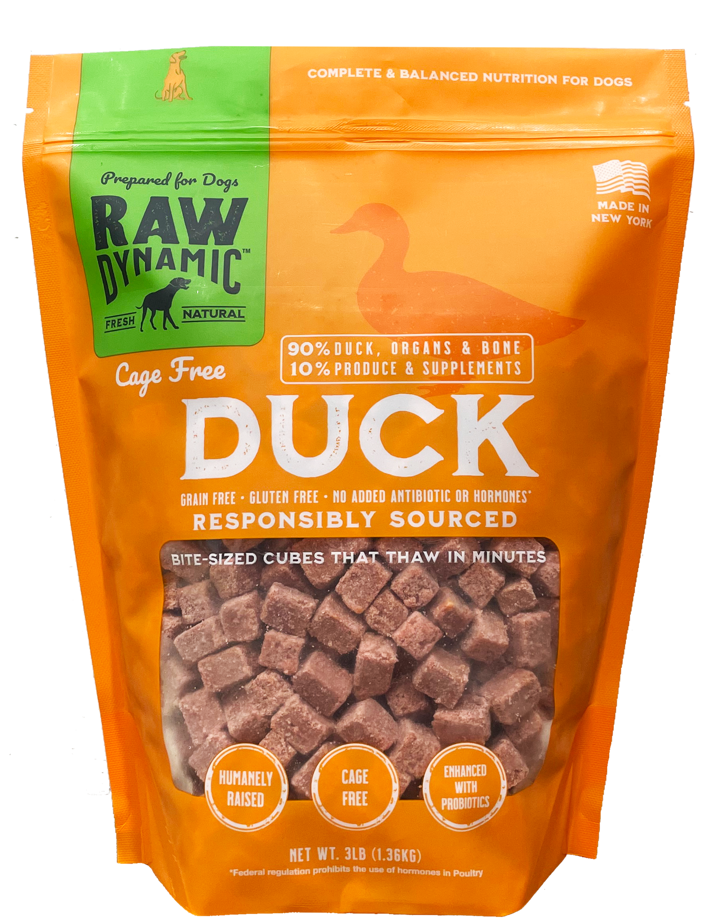 Raw Dynamic Duck CF Frozen 3# Dog