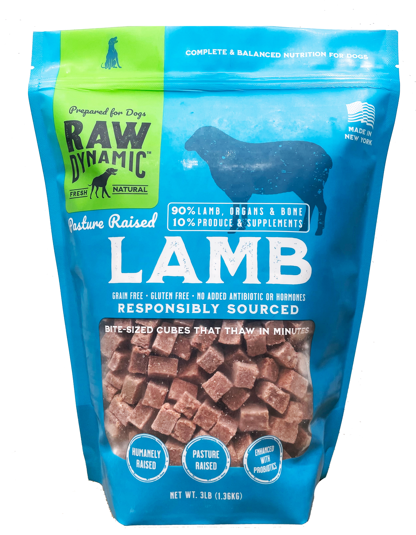 Raw Dynamic Pasture Raised Lamb Frozen Dog 3#