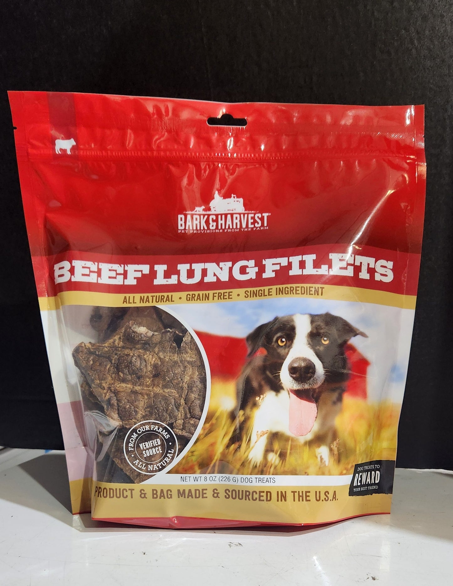 Bark Harvest Beef Lung Flat 8 oz.