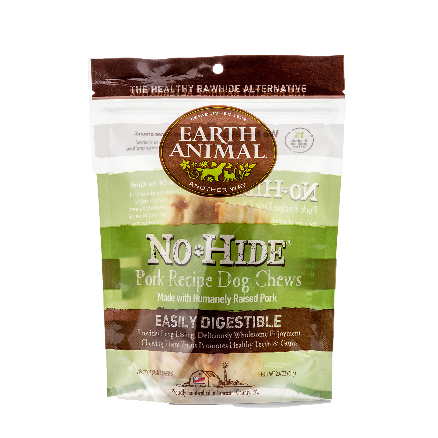 Earth Animal No Hide Pork Lg 2 Pak