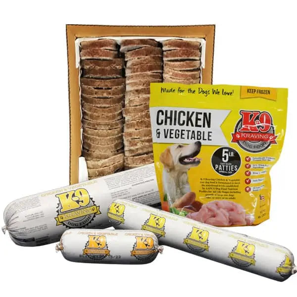 K-9 Kraving Chicken & Vegetable 5# Patty