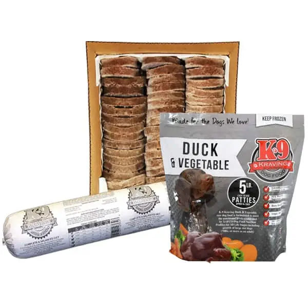 K-9 Kraving Duck & Vegetable 5# Patty