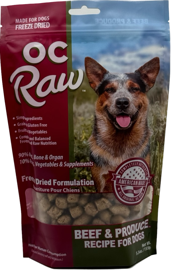 OC RAW Freeze Dried Beef Meaty Rox 5.5 oz.