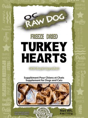OC Raw TURKEY HEARTS ~ 4 OZ FREEZE DRIED