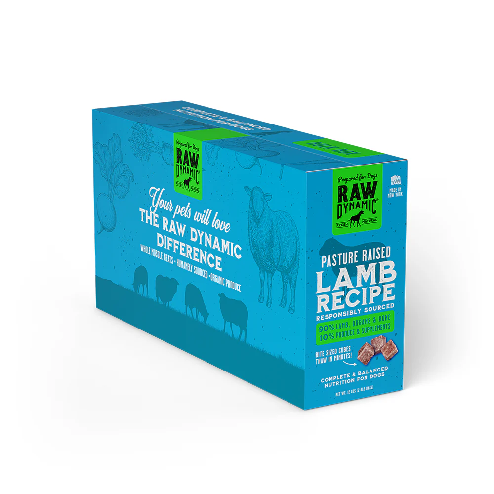 Raw Dynamic Pasture Raised Frozen Lamb Dog 12#