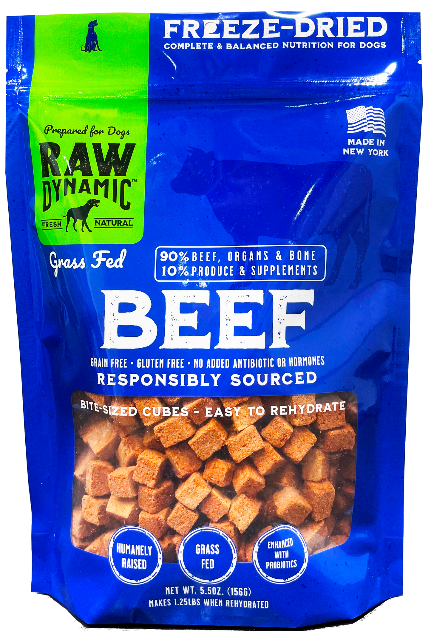 Raw Dynamic Freeze Dried Beef Dog 14 z