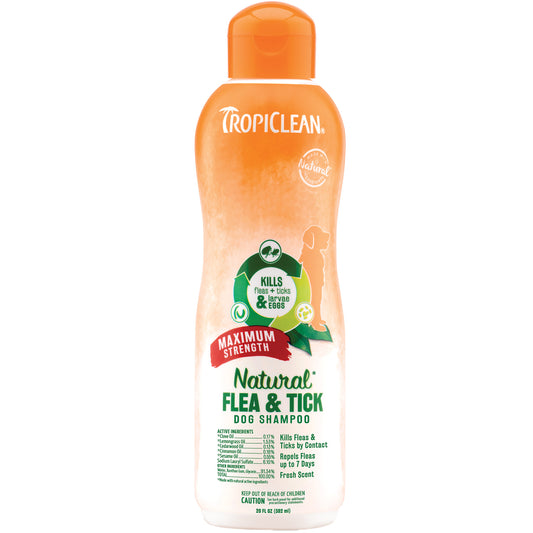 Tropiclean Natural Flea & Tick Maximum Strength 20 oz