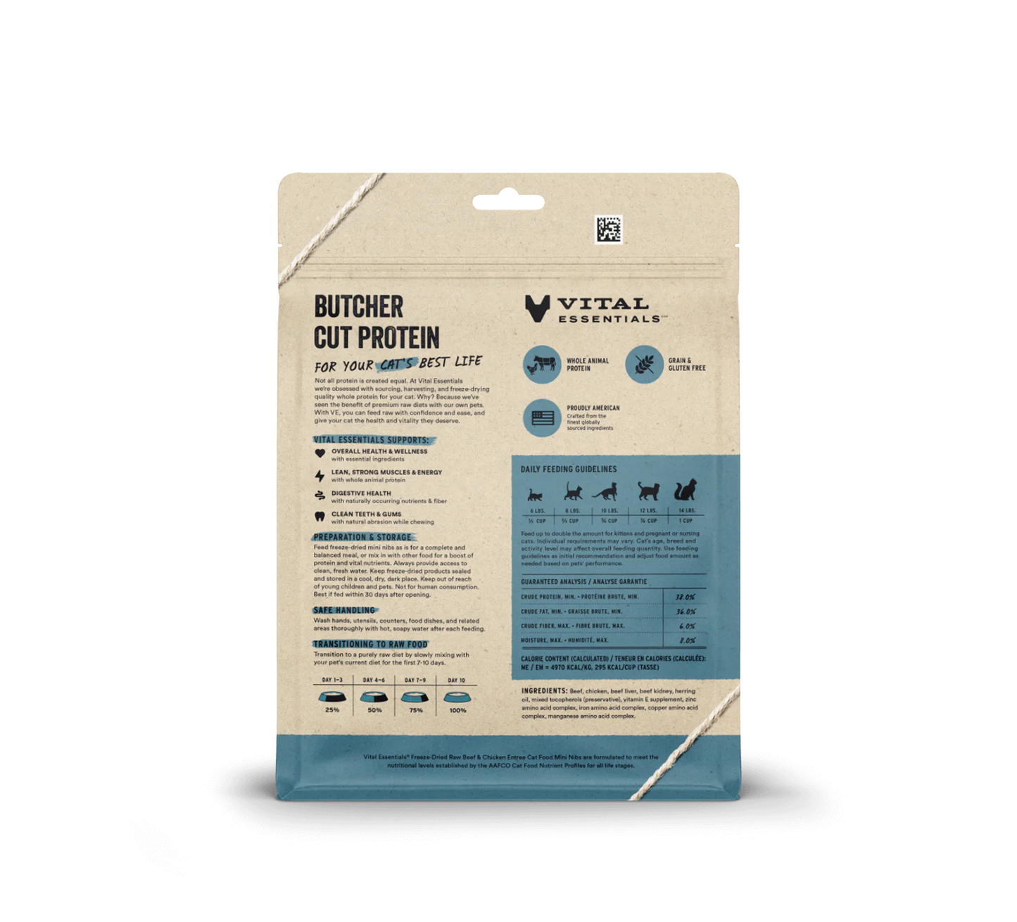 Vital Essentials Cat FD Beef & Chicken Mini Nibs 8 oz