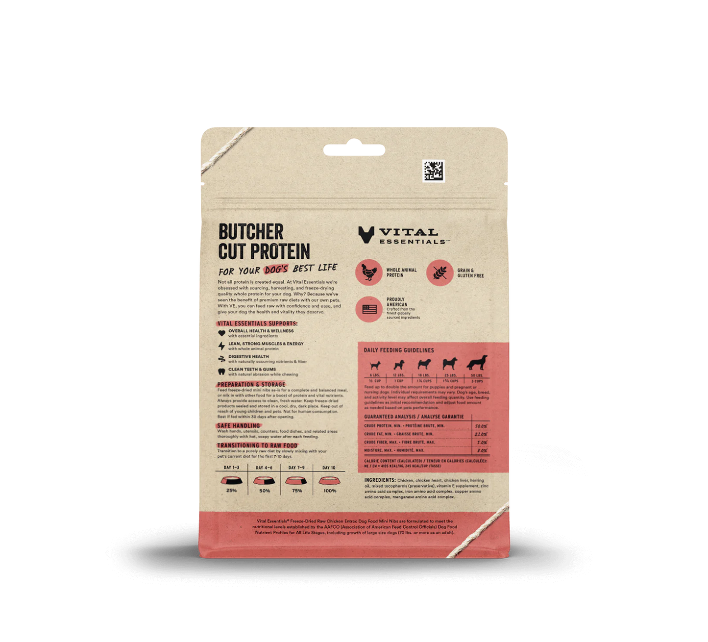 Vital Essentials Freeze Dried Chicken Mini Nibs Dog 25 oz