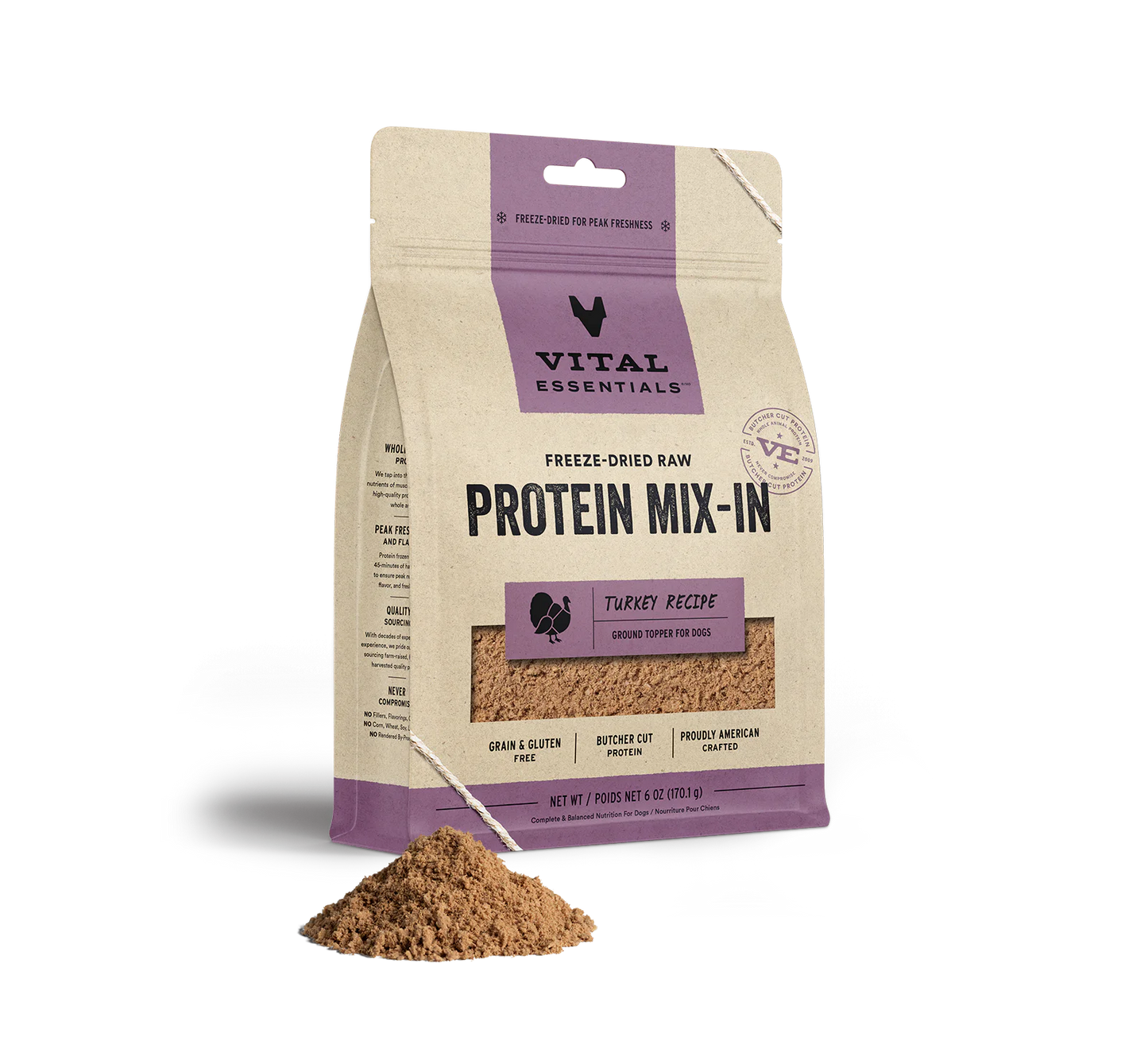 Vital Essential Freeze Dried Protein Mix In Turkey 6 oz,