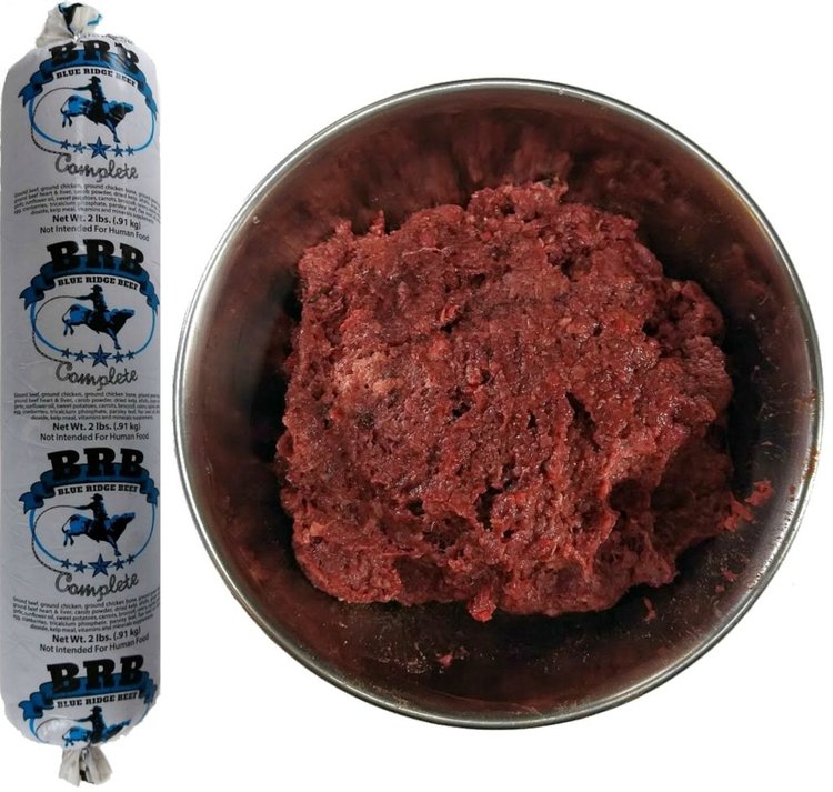 Blue Ridge Beef Frozen Dog Food Complete 2# Chubs