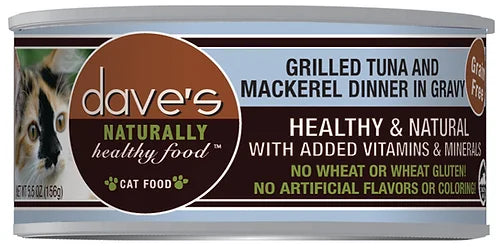 Dave's Cat Naturally Healthy Can Tuna & Mackerel 5.5 oz