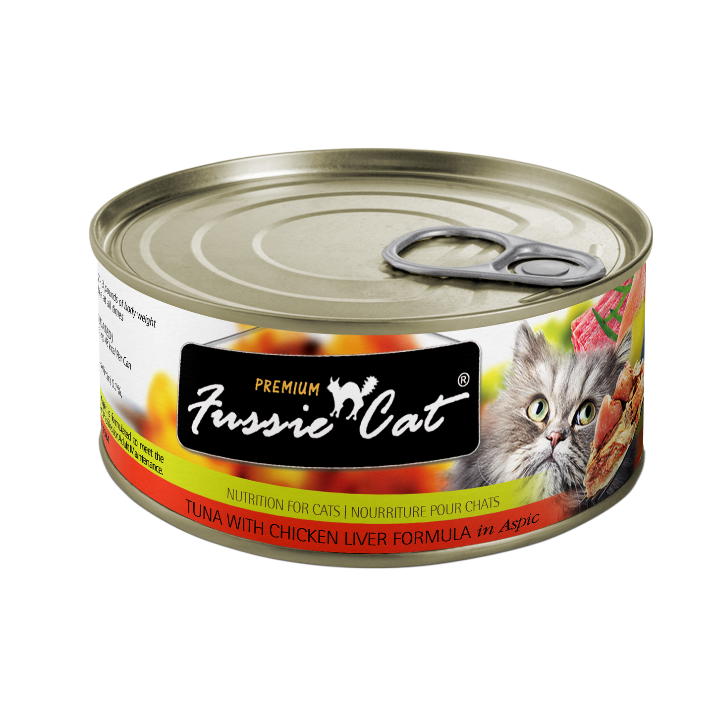 Fussie Cat Can Premium Tuna & Chicken Liver in Aspic 2.82 oz
