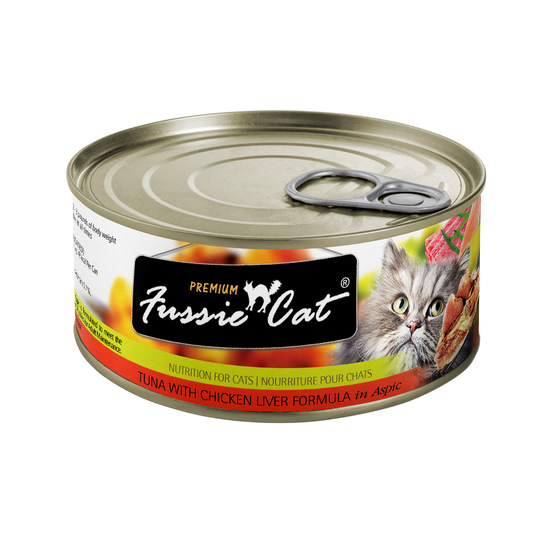 Fussie Cat Can Premium Tuna & Chicken Liver in Aspic 2.82 oz