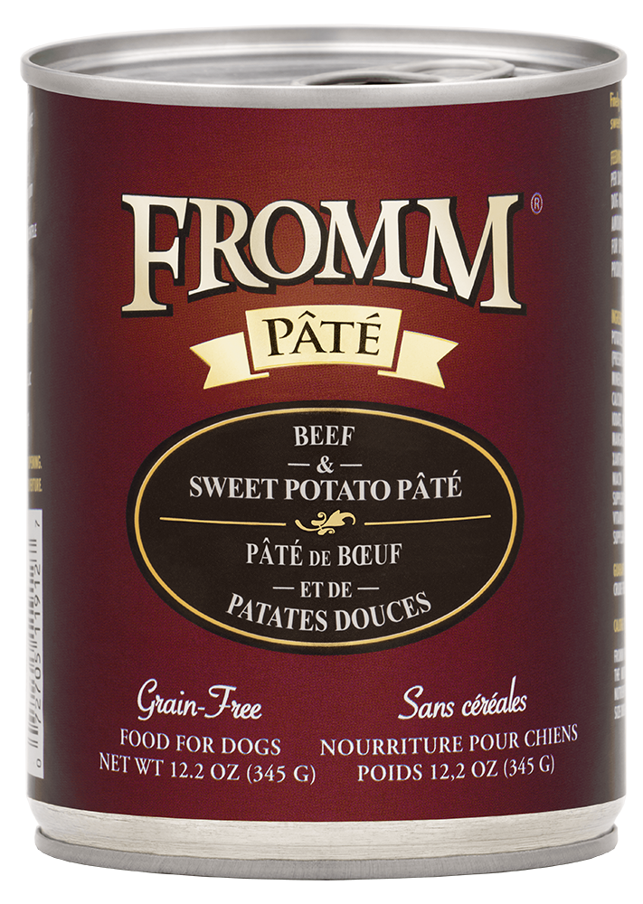Fromm Dog Can GF Pate' Beef & Sweet Potato Pate' 12.2 oz