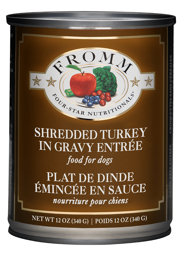 Fromm 4 Star Dog Can GF Shredded Turkey Entree' 12 oz