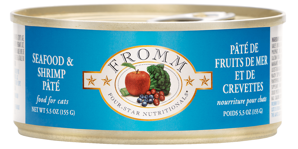 Fromm 4 Star Cat Can Pate' Seafood & Shrimp 5.5 oz