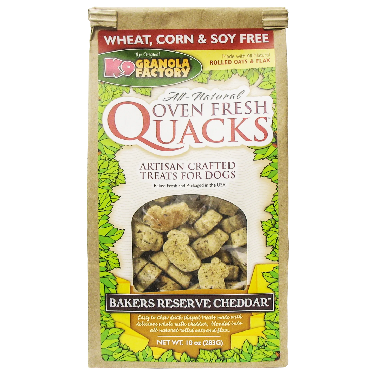 K9 Granola Treats Quacks Oven Fresh Bakers Reserve Cheddar 8 oz