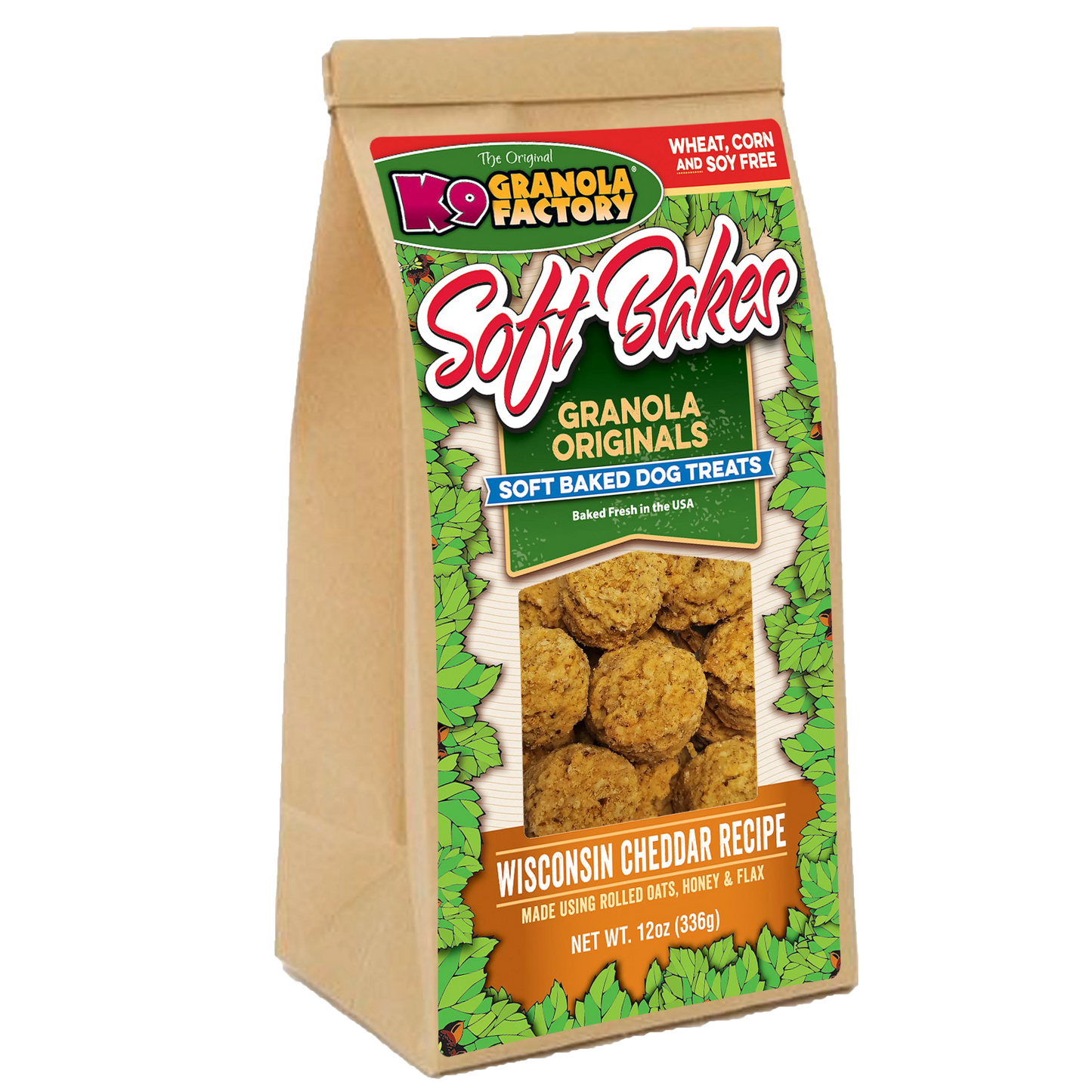 K9 Granola Treats Soft Bakes Wisconsin Cheddar 12 oz