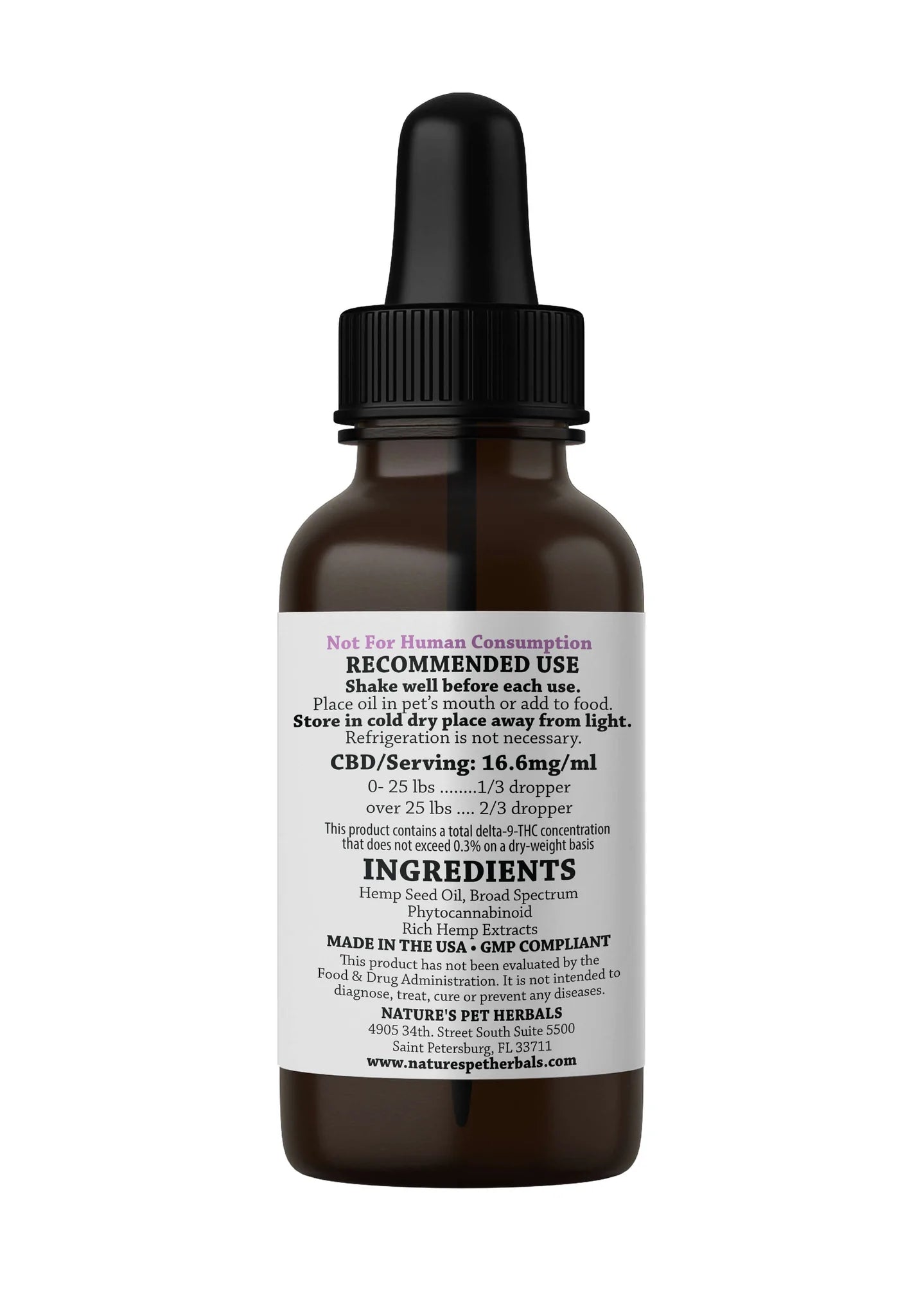 NPH 500mg CBD 1oz Dropper