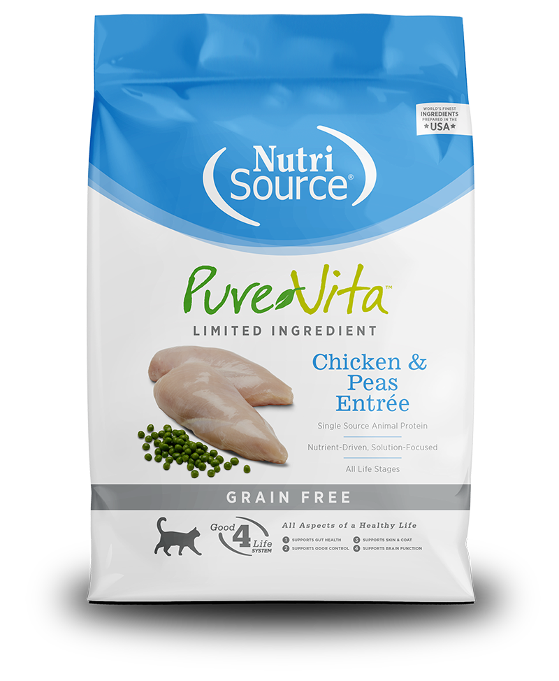 Pure Vita Cat Dry GF Chicken & Peas 4#