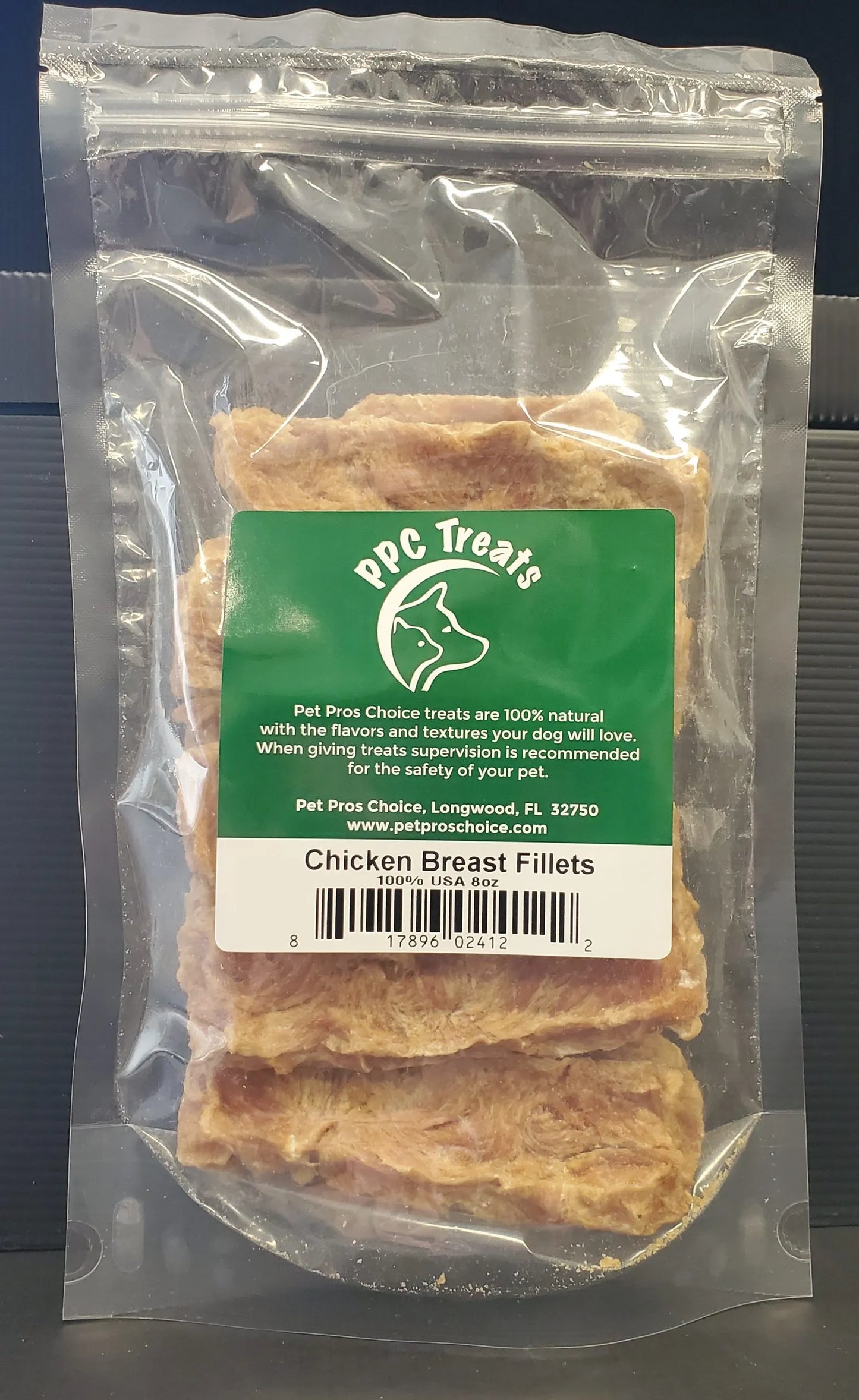 PPC Dehydrated Chicken Breast Fillets 8 z