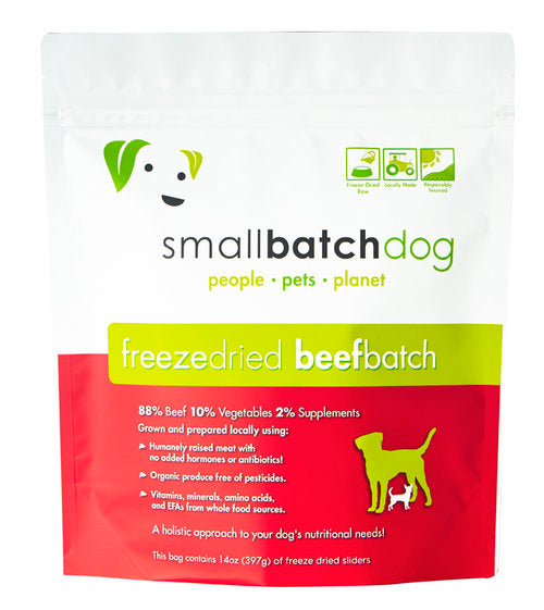 Small Batch Freeze Dried Beef Sliders Dog 25 oz