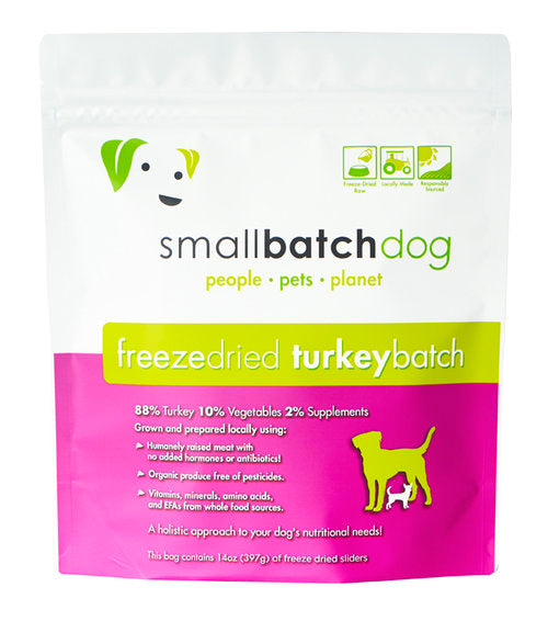 Small Batch Freeze Dried Turkey Dog 14 oz