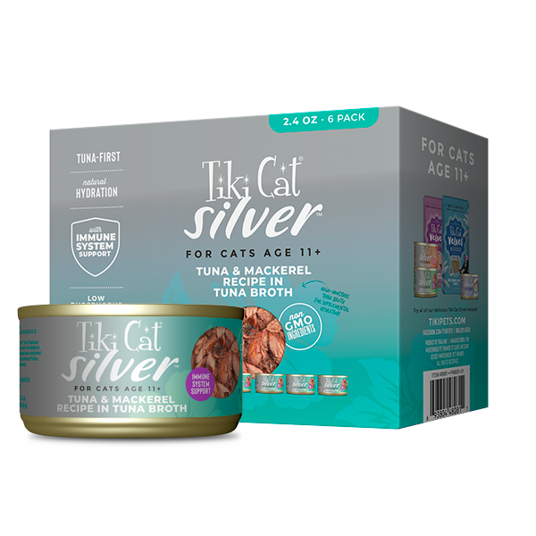 Tiki Cat Silver Whole Food Mackeral Tuna Broth 14.4 oz