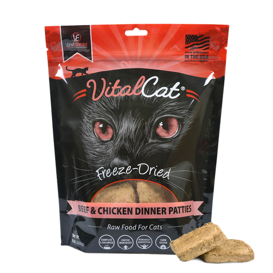 Vital Essentials Cat FD Beef & Chicken Mini Patty 8 oz