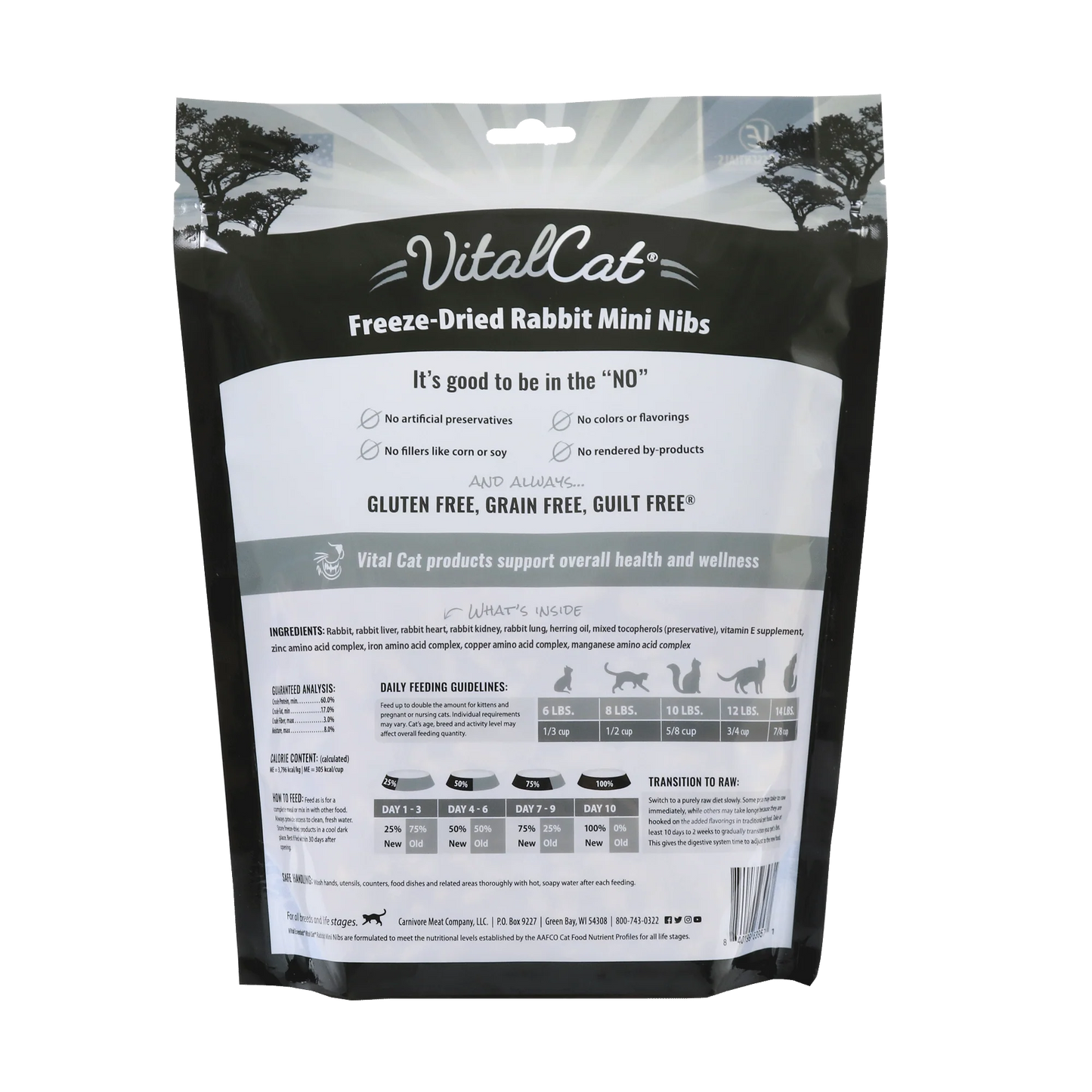 Vital Essentials Cat FD Rabbit Mini Nibs 12 oz