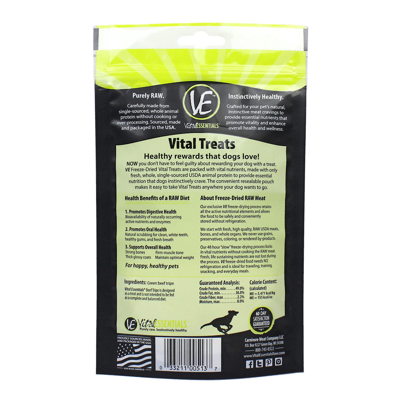 Vital Essentials Dog Treat FD Beef Tripe 2.3 oz