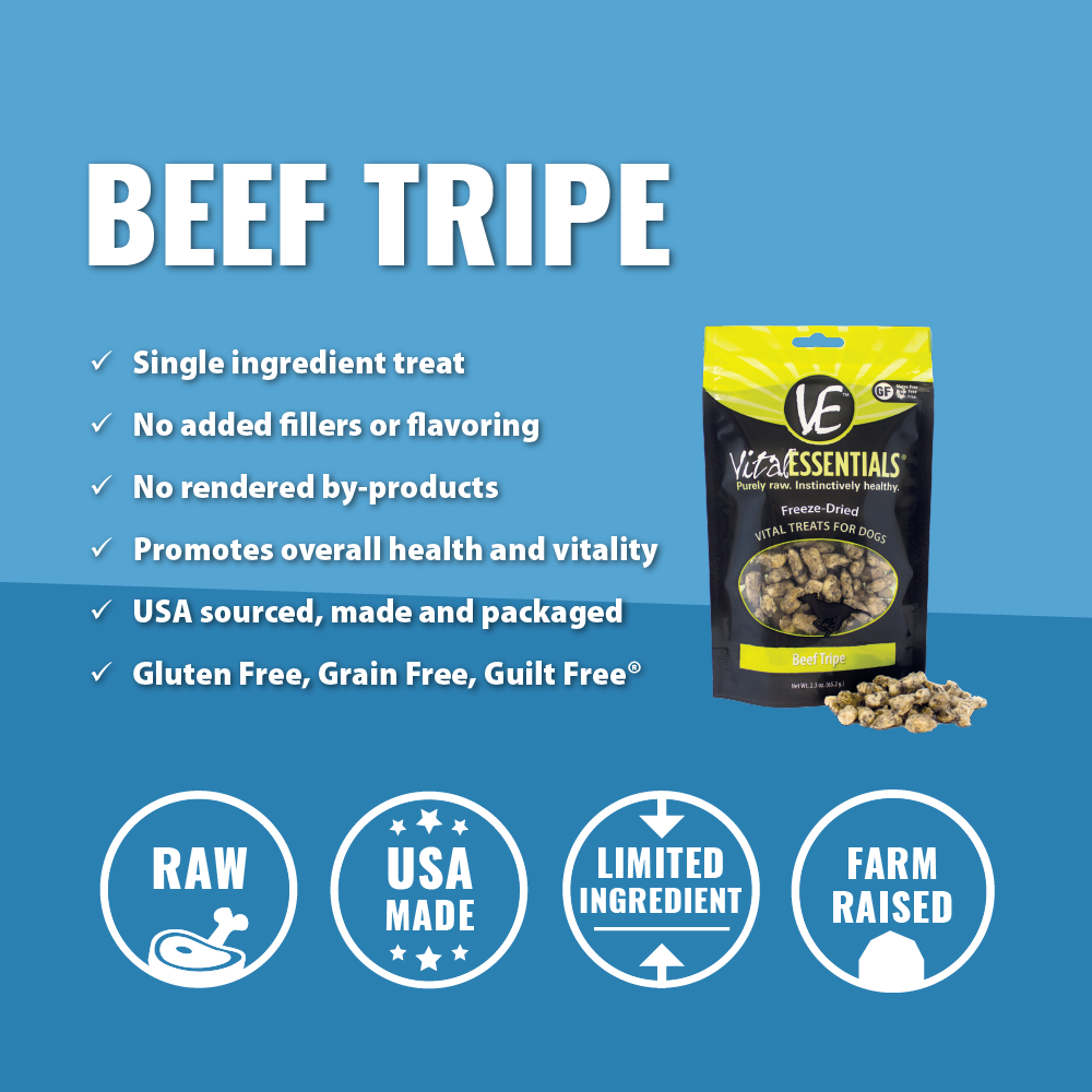 Vital Essentials Dog Treat FD Beef Tripe 2.3 oz