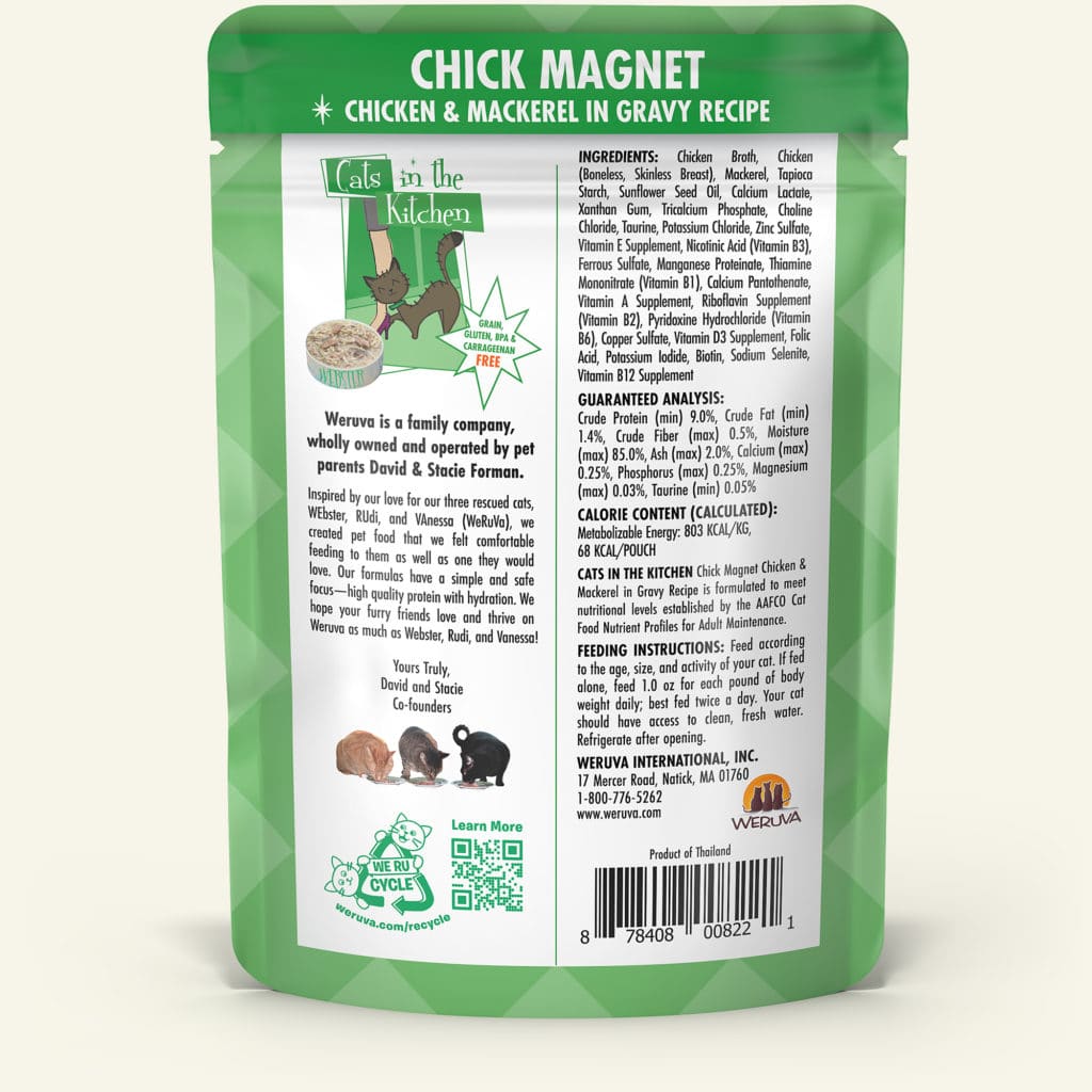 Weruva CITK Pouch GF Chicken & Mackerel - Chick Magnet 3 oz