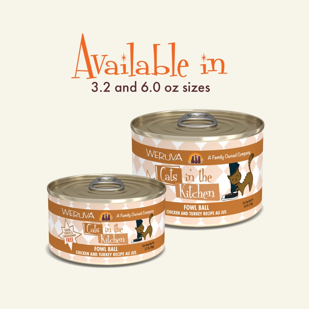 Weruva CITK Can GF Chicken & Turkey Fowl Ball 6 oz