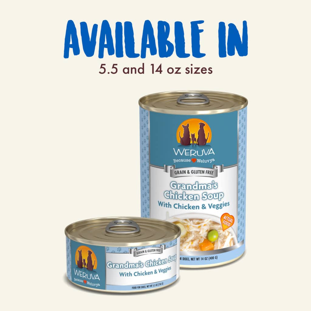 Weruva Dog Classic Can GF Chicken & Veggies - Grandma's Chicken Soup 5.5