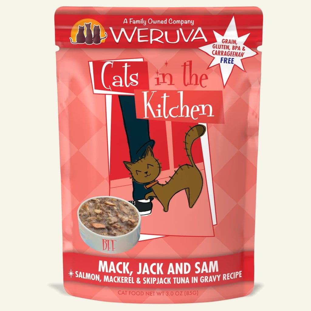 Weruva CITK Pouch GF Salmon, Mackerel & Tuna - Mack Jack & Sam 3 oz