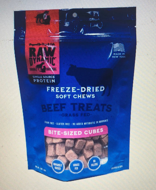 Raw Dynamic Freeze Dried Beef Treats 1.5 z
