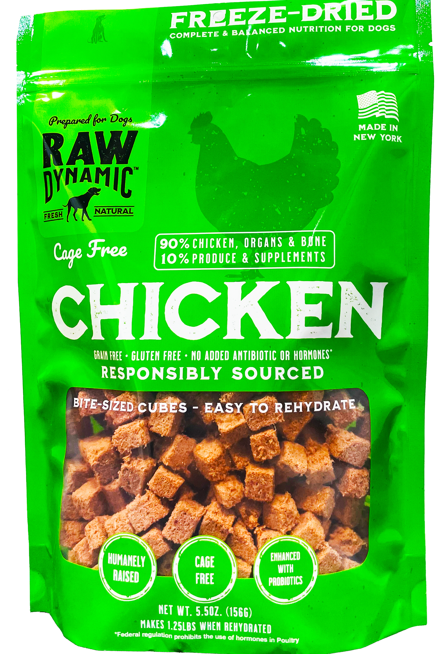 Raw Dynamic Freeze Dried Chicken Dog 5.5 z