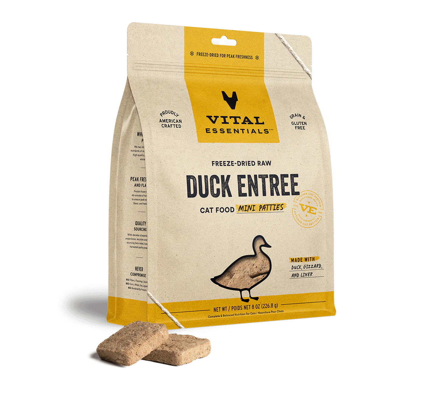 Vital Essentials Cat FD Duck Patty 12 oz
