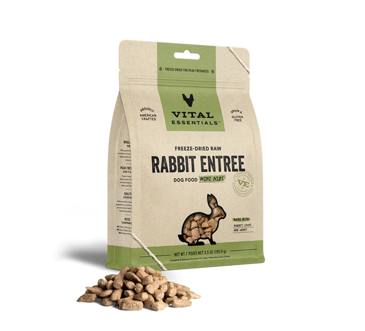 Vital Essentials Freeze Dried Rabbit Dog 5.5 oz.