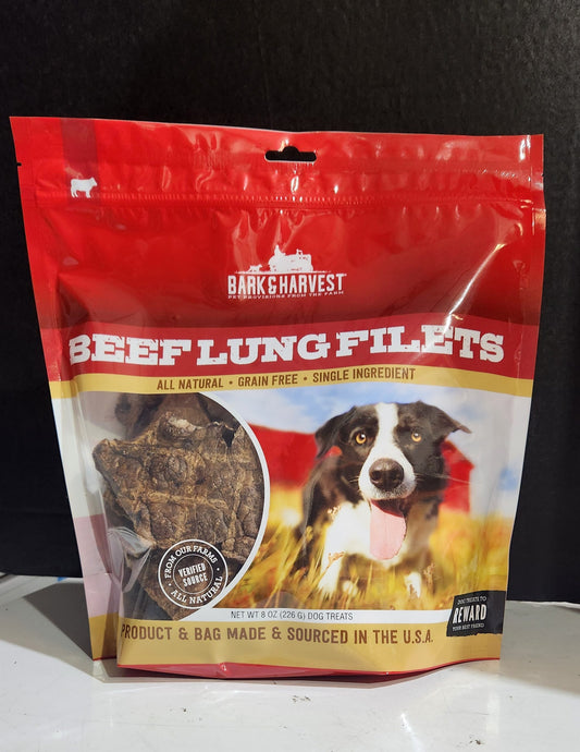 Bark Harvest Beef Lung Flat 8 oz.