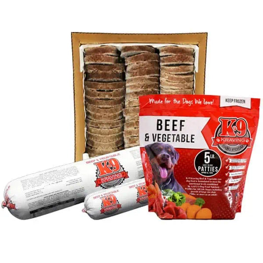 K-9 Kraving Beef & Vegetable 1# roll