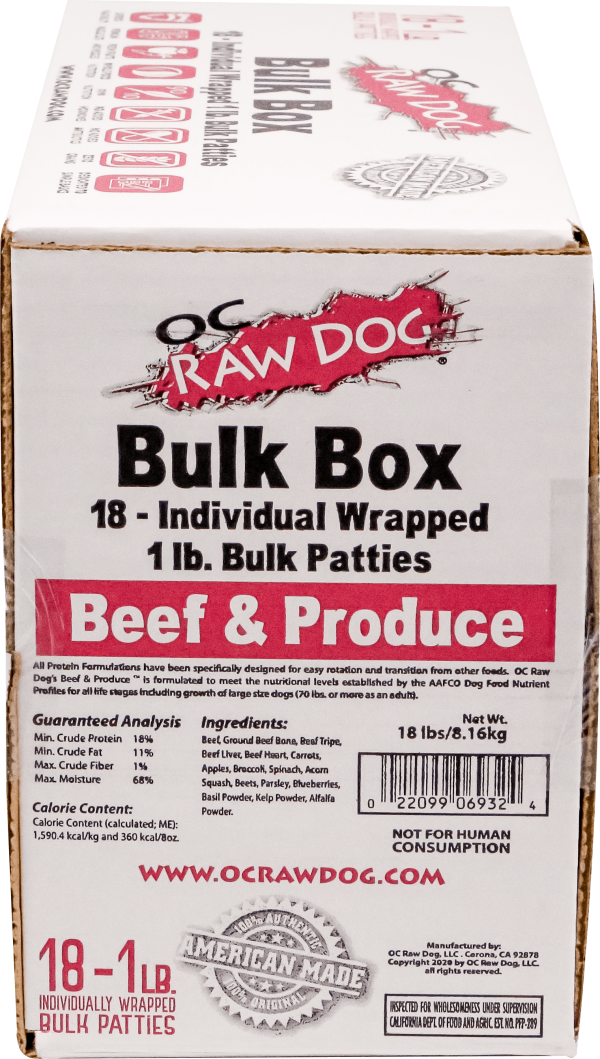 OC Raw Beef Produce Bulk 18#