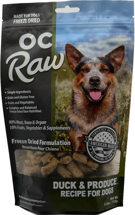 OC Raw Freeze Dried Duck 5.5 oz.
