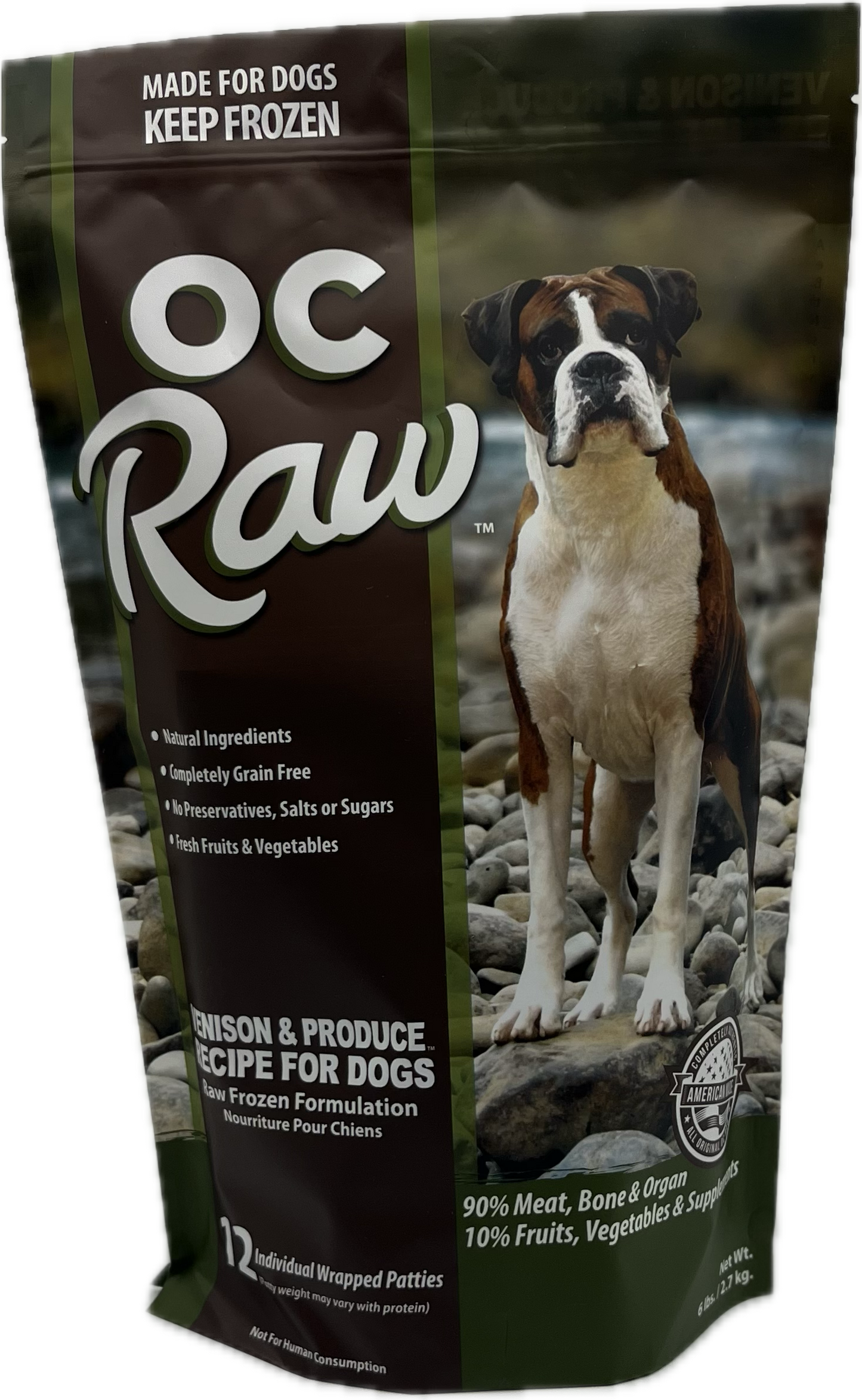 OC Raw Frozen Venison 6# Dog